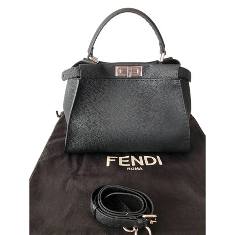 black fendi purse|fendi black evening bag.